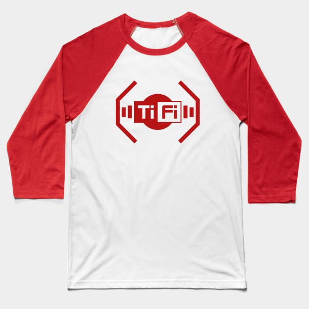 Galactic Wi-Fi Red Baseball T-Shirt by sithlorddesigns